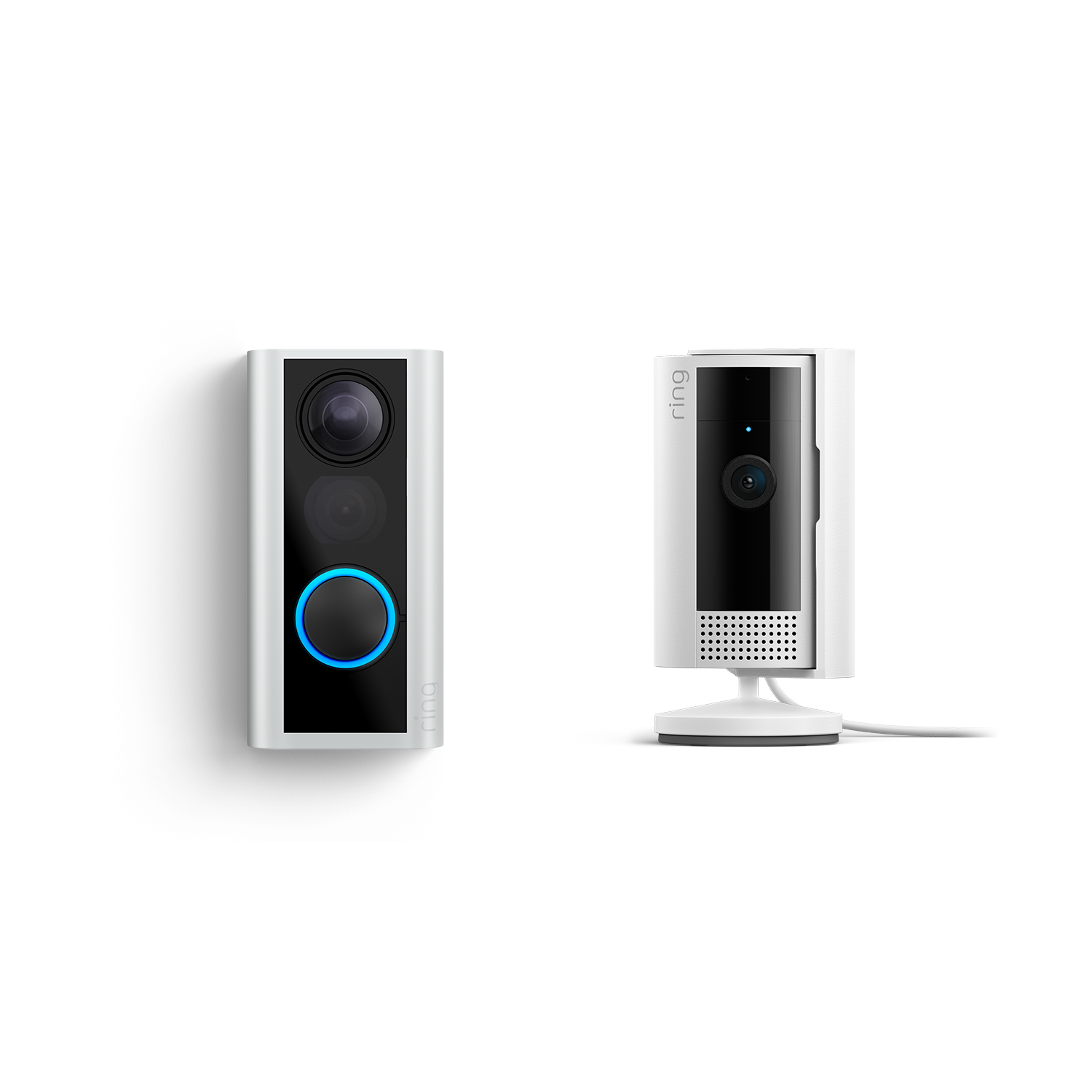 Níquel satinado:Mirilla Digital Ring (34-55mm) + Indoor Camera (Door View Cam + Indoor Camera (2.ª gen.))