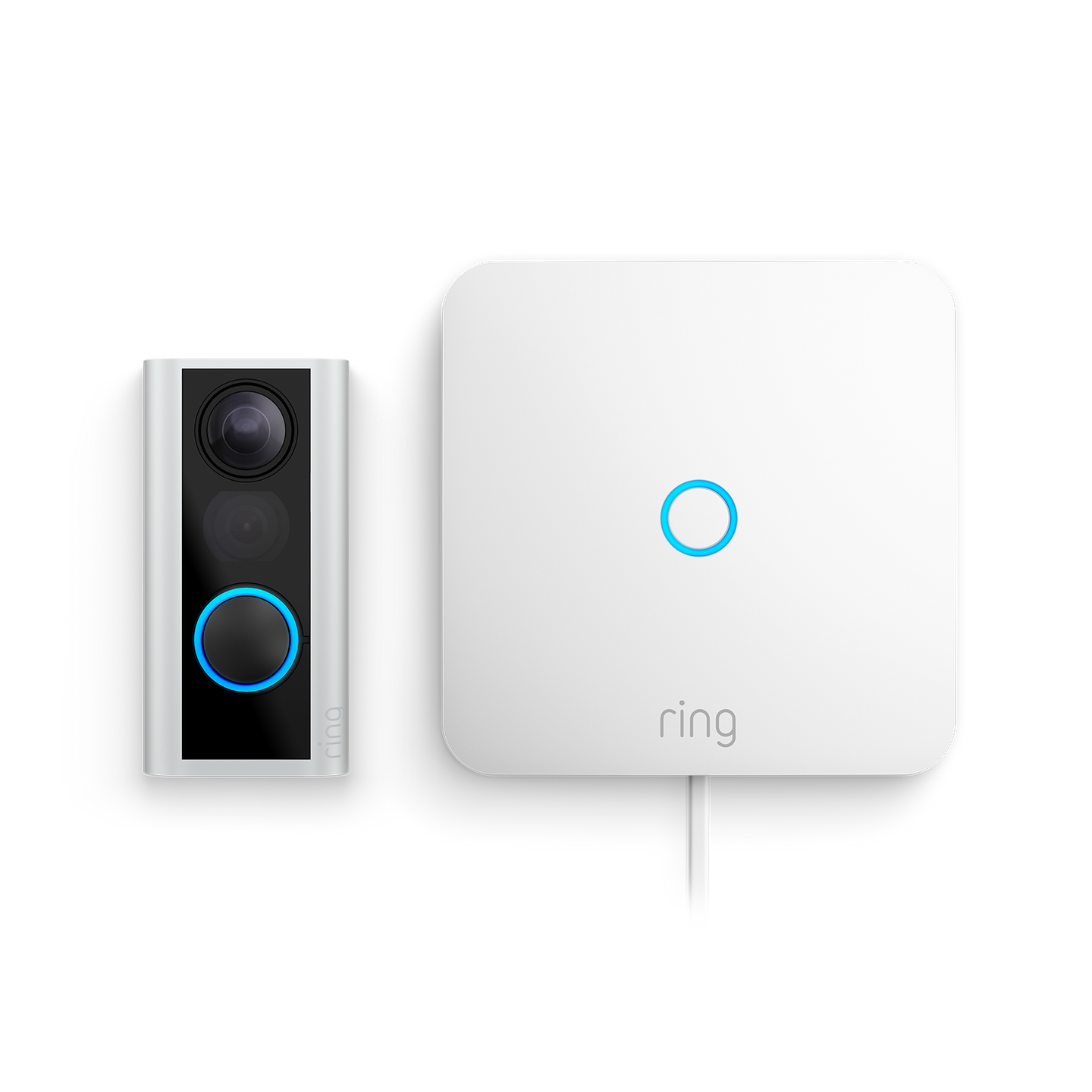 Níquel satinado:Mirilla Digital Ring (54-75mm) + Ring Intercom (Door View Cam + Ring Intercom)