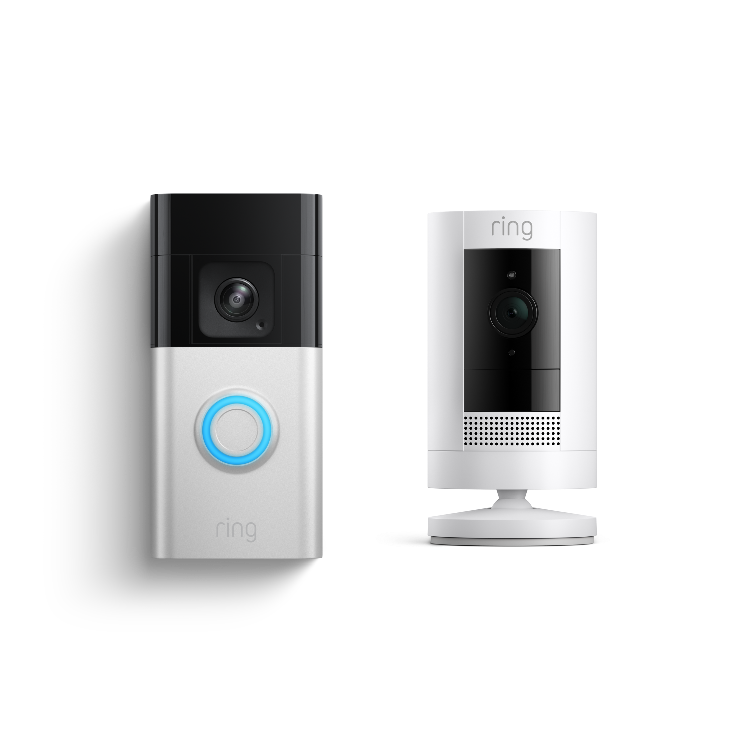 Níquel satinado:Videotimbre Pro con batería + Cámara exterior con batería (Battery Video Doorbell Pro + Stick Up Cam)