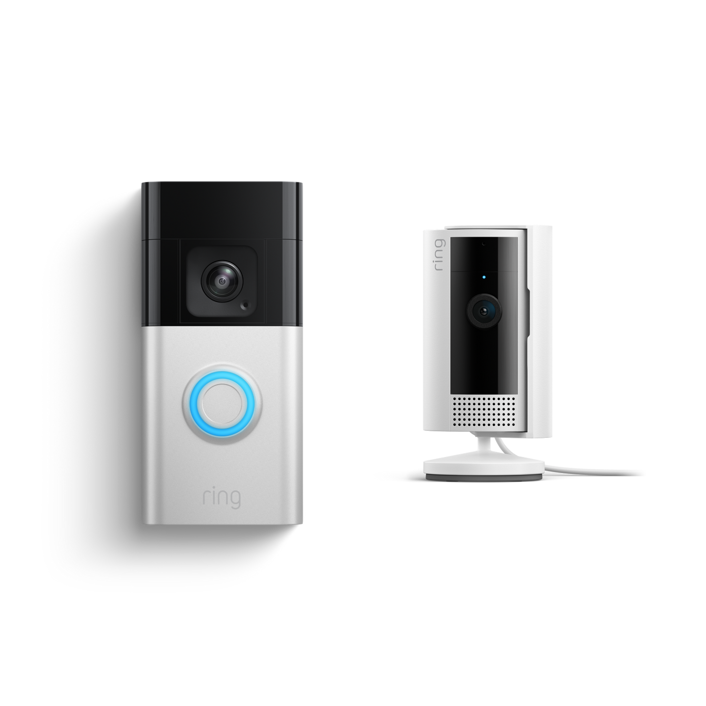 Níquel satinado:Videotimbre Pro con batería + Cámara interior 2.ª gen. (Battery Video Doorbell Pro + Indoor Camera 2.ª gen.)