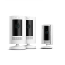 Blanco:2-Pack Cámara exterior con batería + Indoor Camera (2.ª gen.) (Stick Up Cam + Indoor Camera)