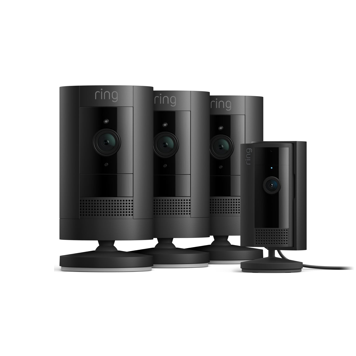 Negro:3-Pack Cámara exterior con batería + Indoor Camera (2.ª gen.) (Stick Up Cam + Indoor Camera)