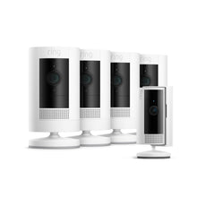 Blanco:4-Pack Cámara exterior con batería + Indoor Camera (2.ª gen.) (Stick Up Cam + Indoor Camera)