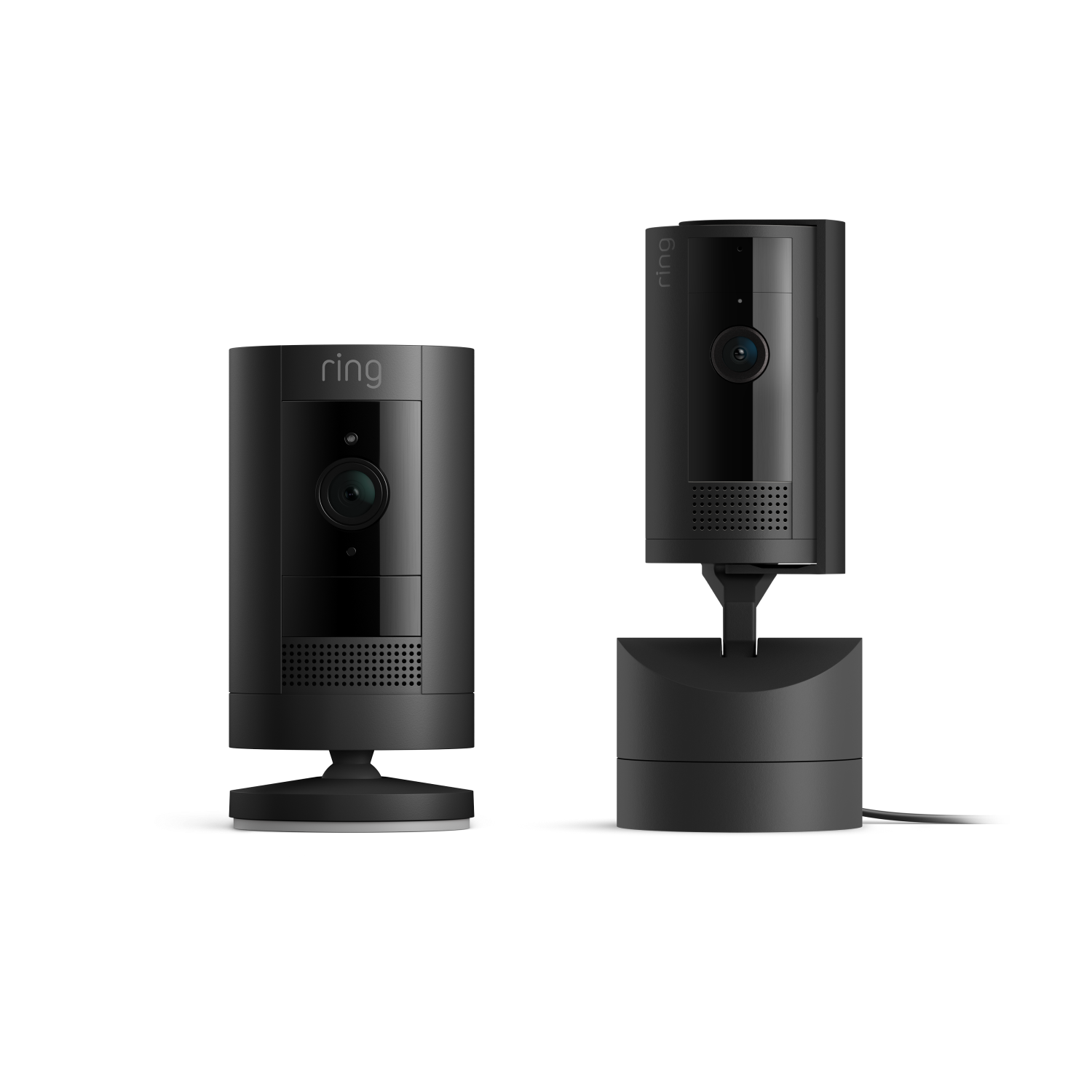 Negro:Cámara interior orientable + Cámara exterior con batería (Pan-Tilt Indoor Camera + Stick Up Cam)