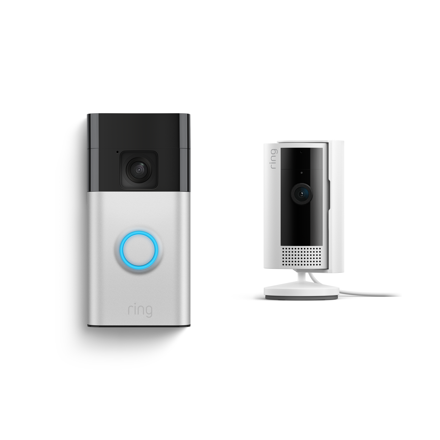 Níquel satinado:Videotimbre con batería + Cámara interior (2.ª generación)