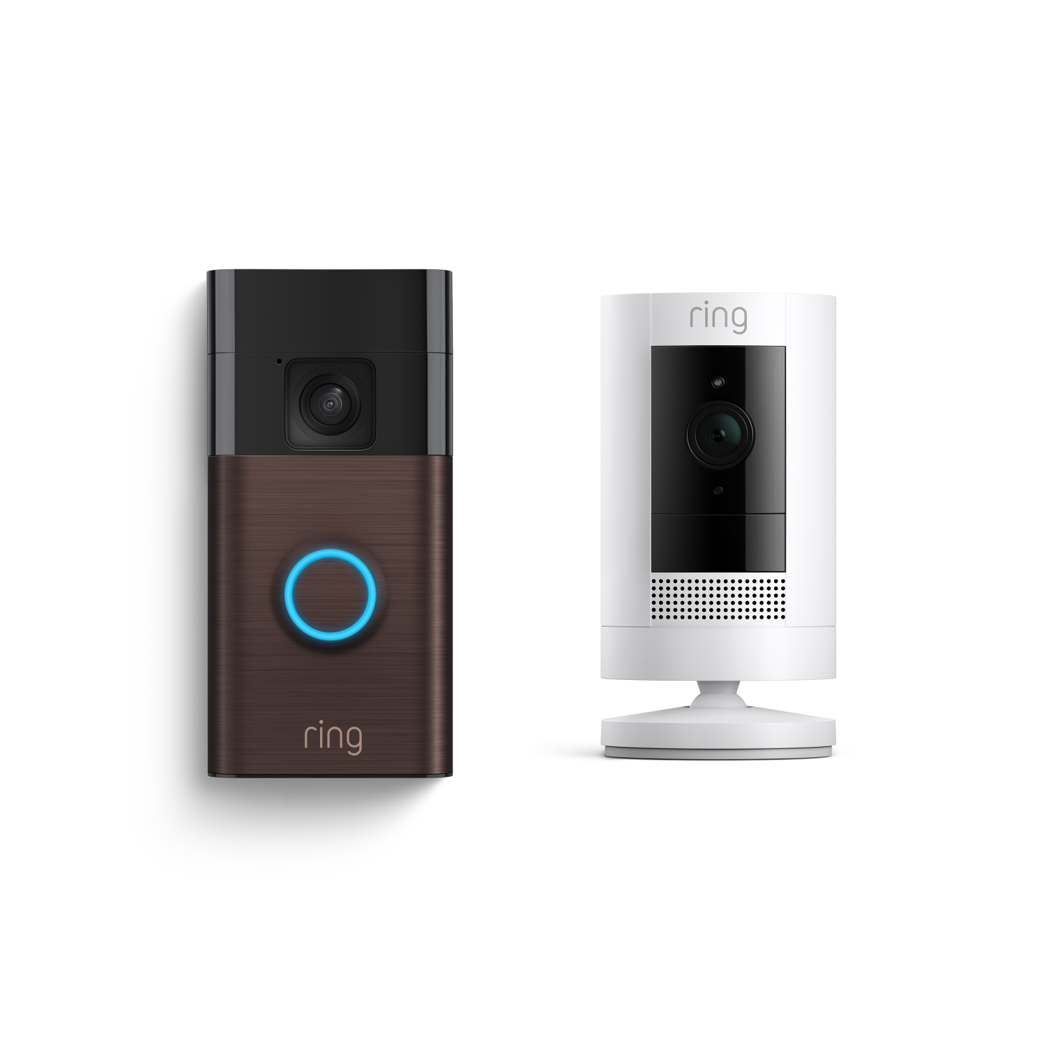 Bronce veneciano:Videotimbre con batería + Cámara exterior con batería) (Battery Video Doorbell + Stick Up Cam)