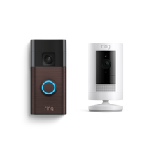 Bronce veneciano:Videotimbre con batería + Cámara exterior con batería) (Battery Video Doorbell + Stick Up Cam)