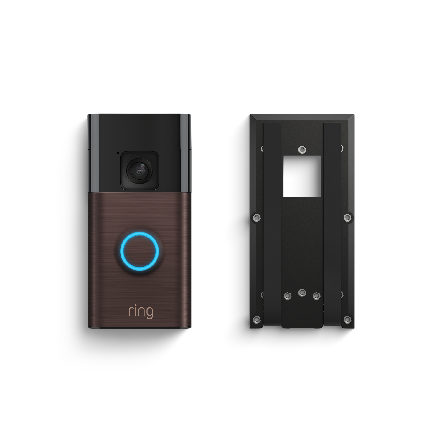 Bronce veneciano:Videotimbre con batería + Soporte adhesivo (Battery Video Doorbell + No-Drill Mount)
