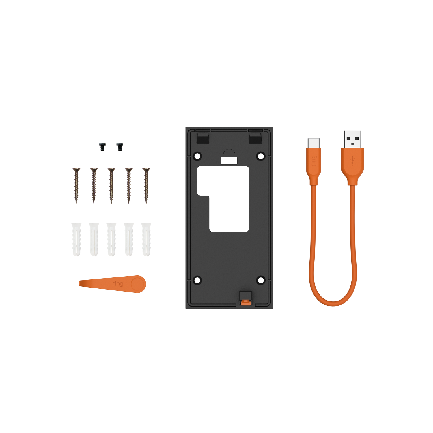 Negro:Kit de piezas de repuesto (Videotimbre con batería)