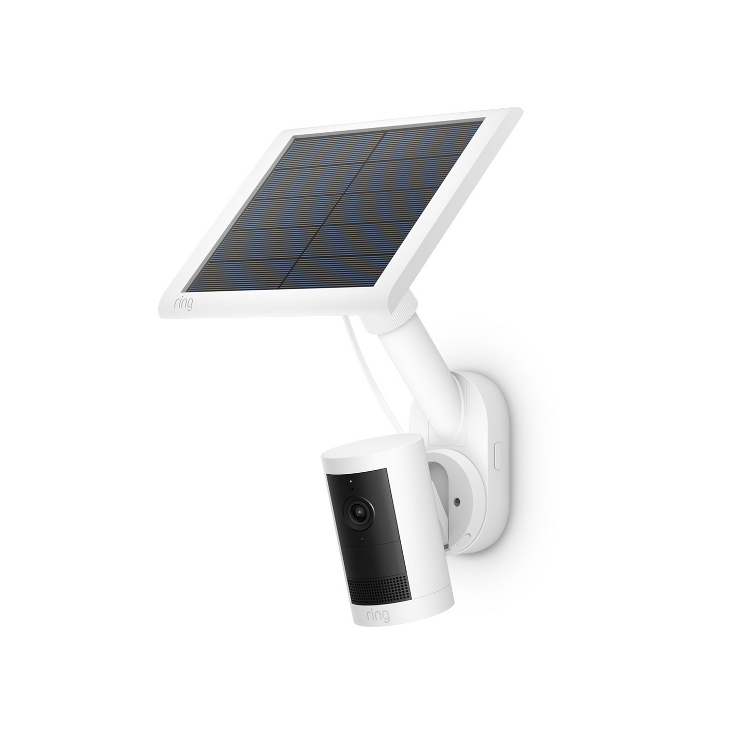 Blanco:Soporte para poste y pared (Para cámaras y paneles solares)