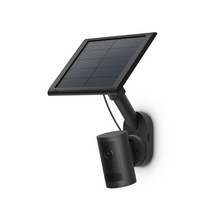 Negro:Soporte para poste y pared (Para cámaras y paneles solares)