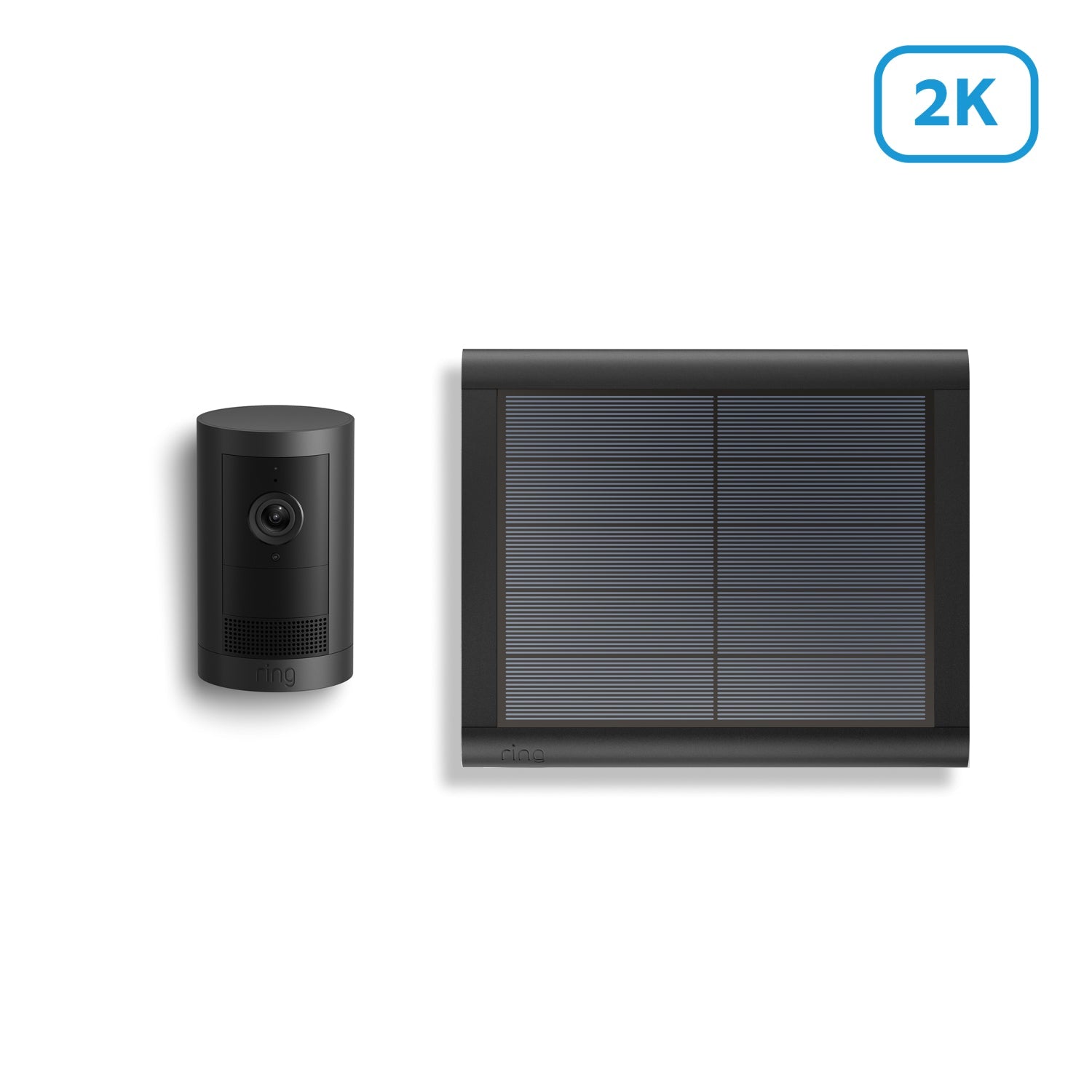 Negro:Cámara exterior Plus solar (Outdoor Camera Plus)