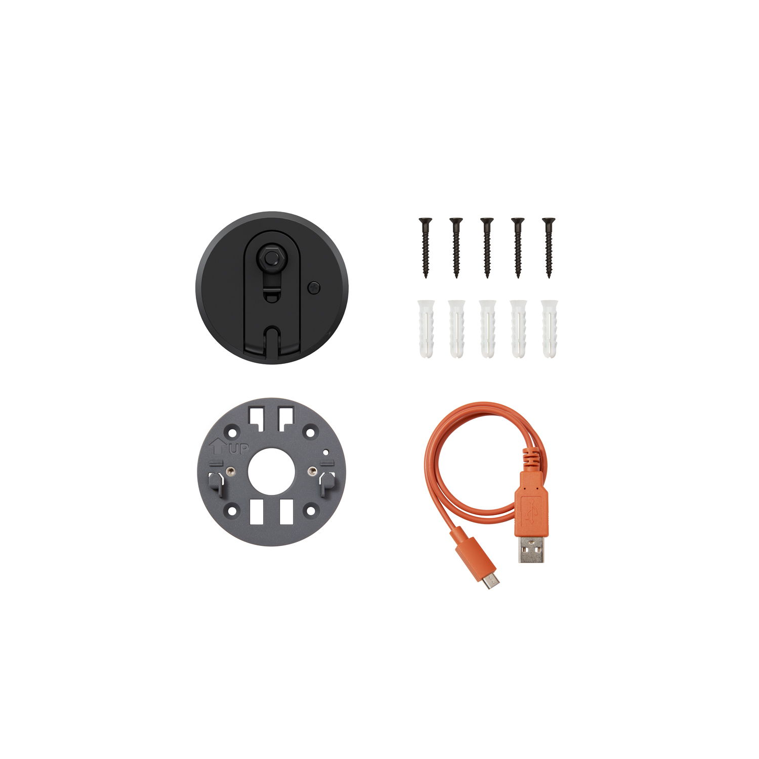 Negro:Kit de piezas de repuesto (Para la Cámara exterior Plus con batería)