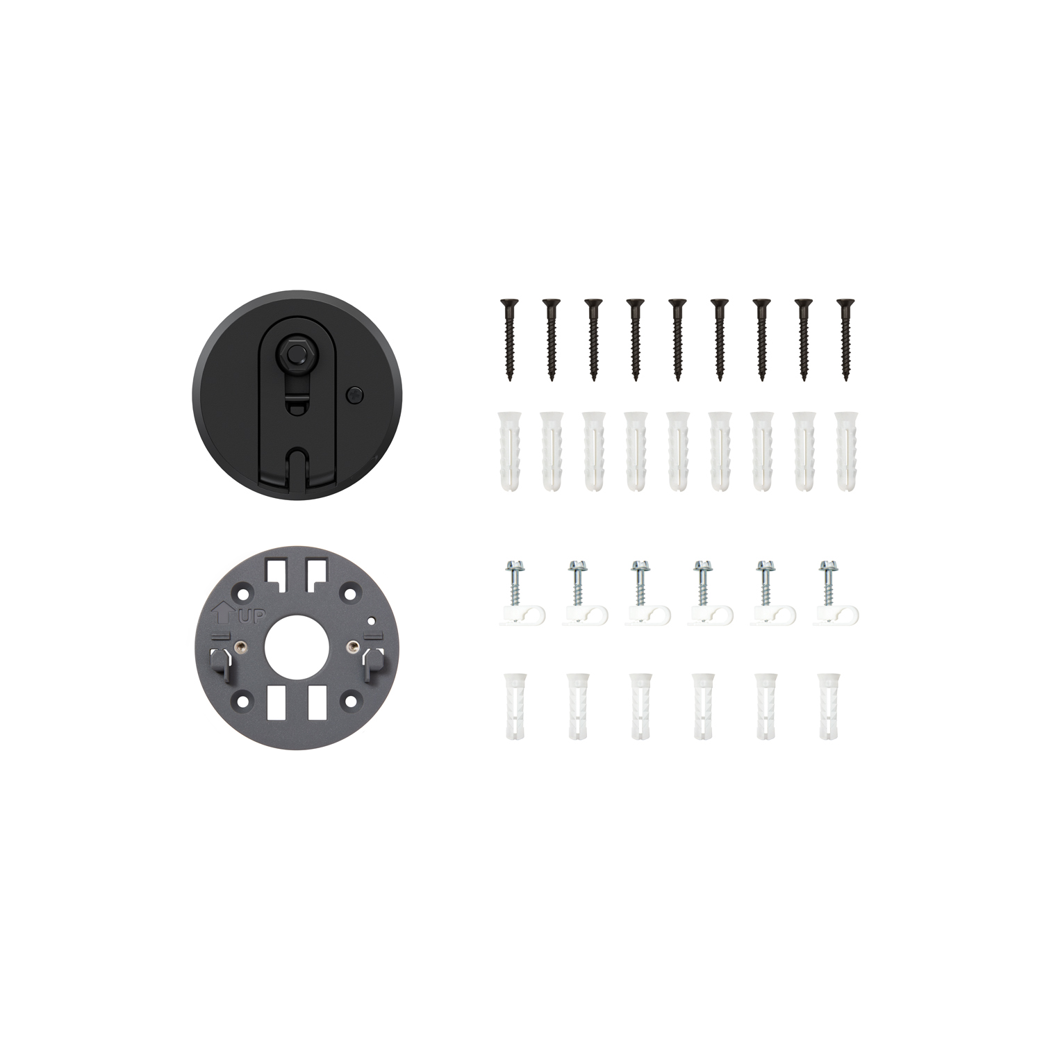 Negro:Kit de piezas de repuesto (Para la Cámara exterior Plus con enchufe)