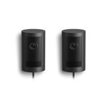 Negro:Pack de 2 cámaras exteriores Plus con enchufe (Outdoor Camera Plus)