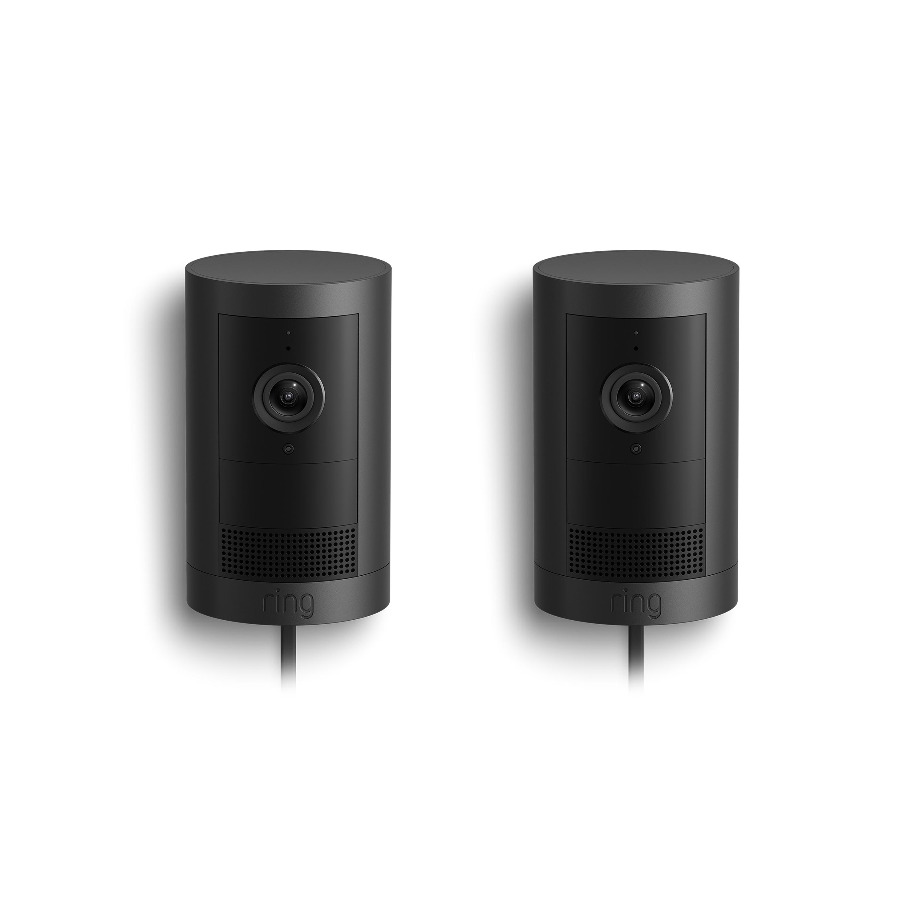 Negro:Pack de 2 cámaras exteriores Plus con enchufe (Outdoor Camera Plus)